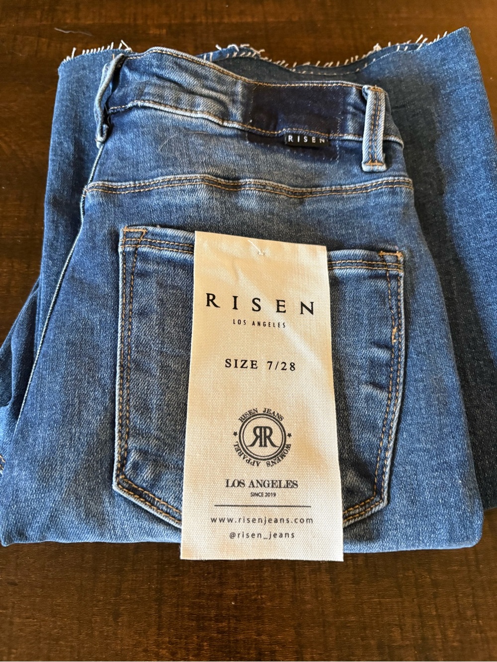 RISEN Los Angeles Blue Wide Leg Jeans - Size 7/28